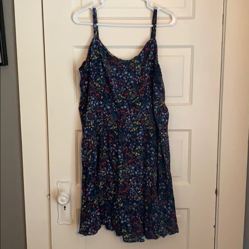 Old Navy navy floral spaghetti strap dress XXL